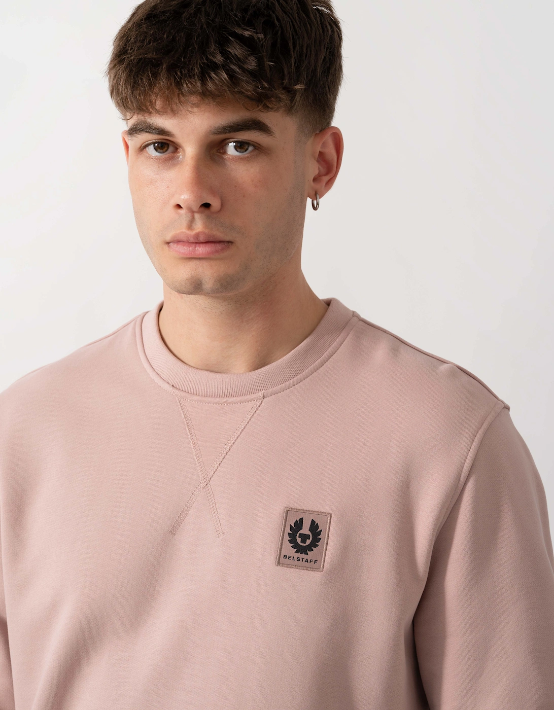 Belstaff Mens Logo Sweatshirt - Dusk Pink