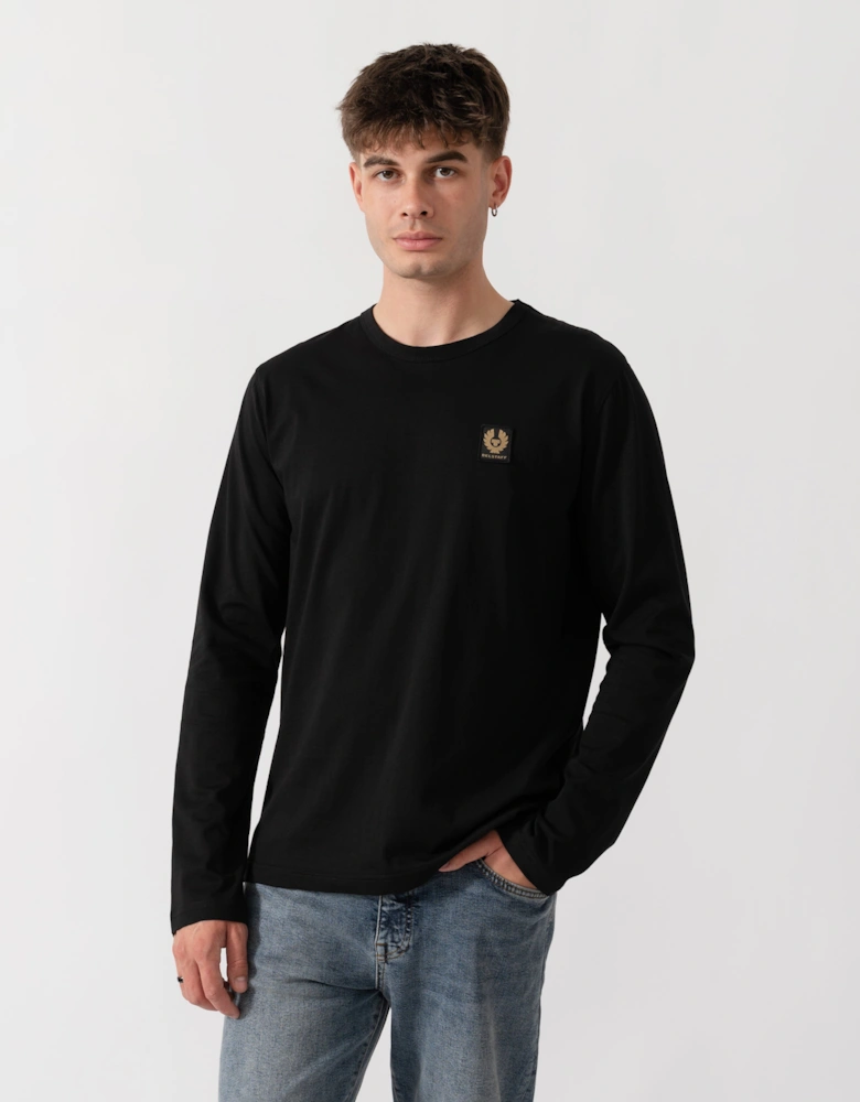 Belstaff Mens Long Sleeved Logo T-Shirt - Black