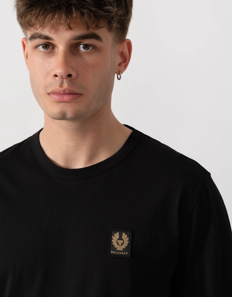 Belstaff Mens Long Sleeved Logo T-Shirt - Black