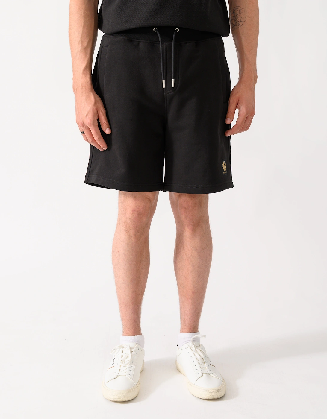 Belstaff Mens Logo Sweatshorts - Black