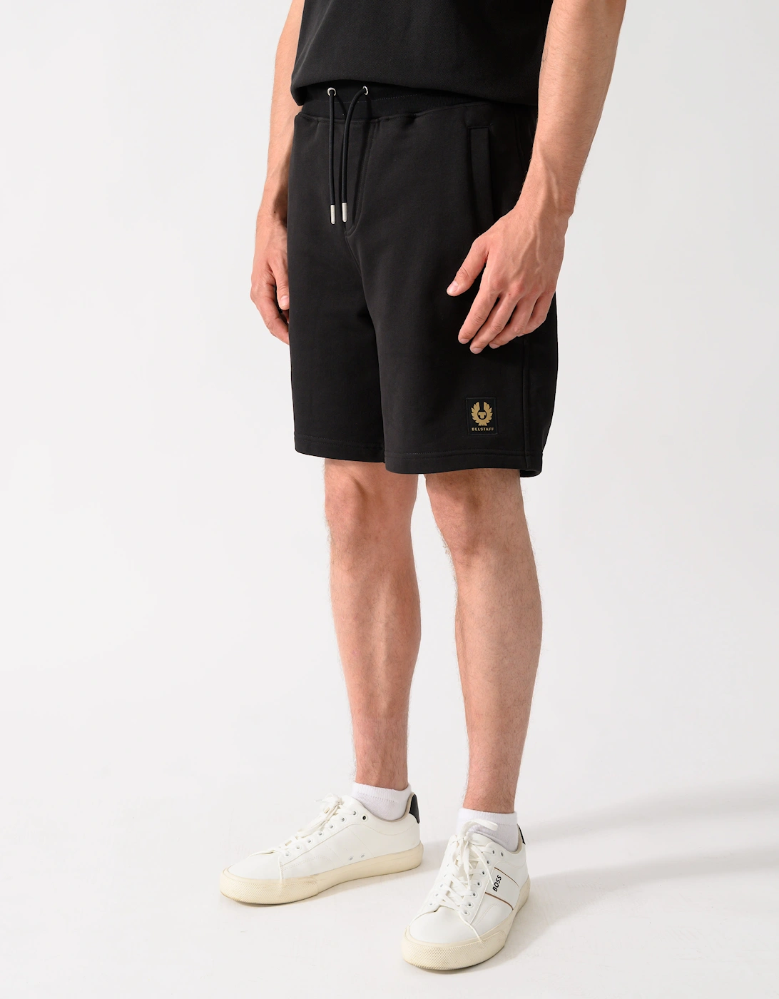 Belstaff Mens Logo Sweatshorts - Black