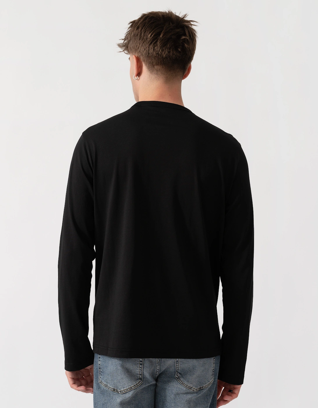 Belstaff Mens Long Sleeved Logo T-Shirt - Black