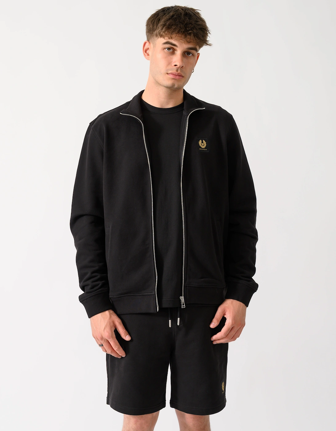 Belstaff Mens Logo Full Zip Sweatshirt - Black, 5 of 4