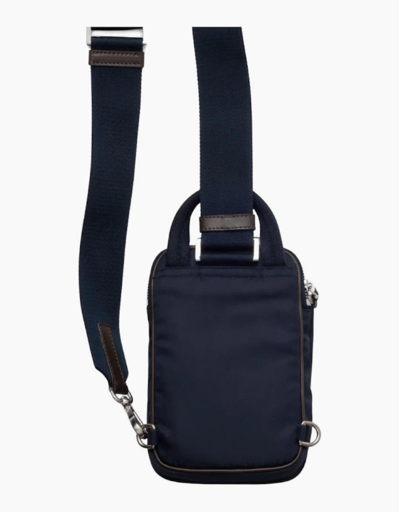 Prada Re-Nylon Triangle-Logo Shoulder Bag in Blue