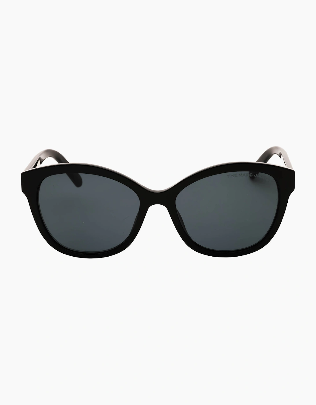 Marc Jacobs Grey Lens Gold Logo Black Sunglasses
