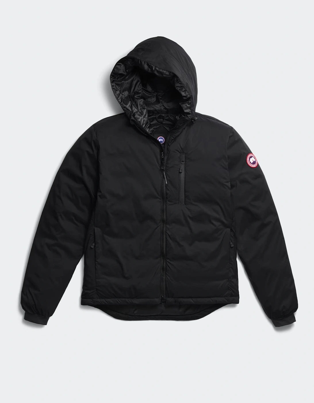 Canada Goose Men's Black Lodge Hooded Jacket - Size Regular/36