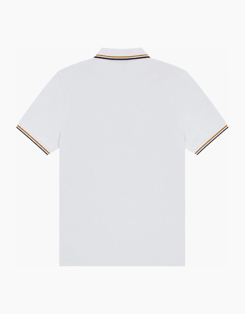 Fred Perry Twin Tipped Polo Shirt Dusky Blue/Dark Caramel/Night Green