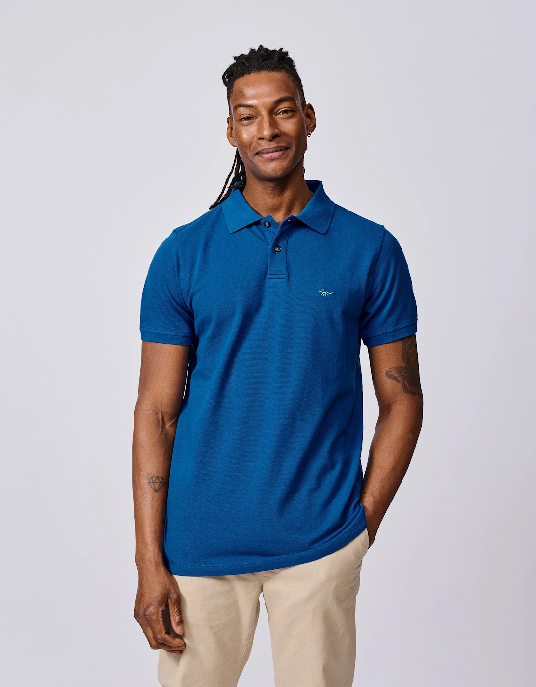 AUBIN AUBIN Men's Oliver Pique Polo - Blue