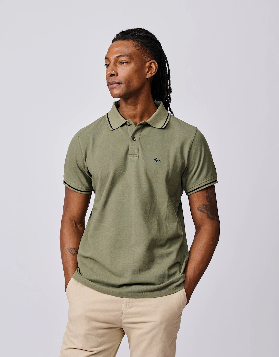 Eden Tipped Pique Polo