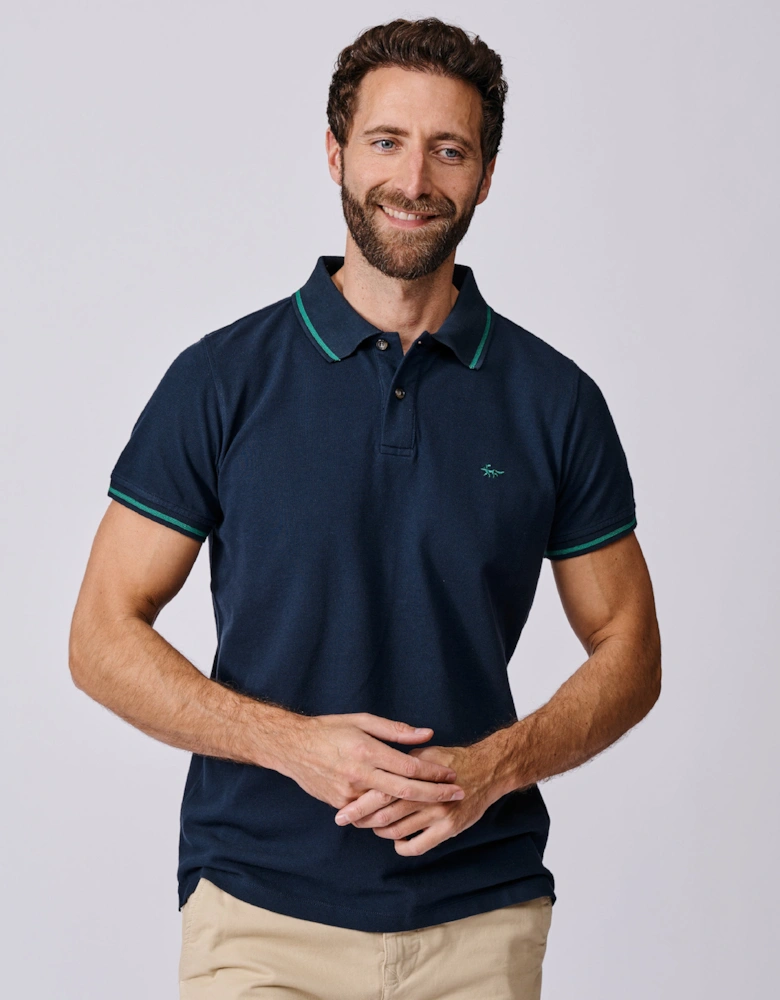 Eden Tipped Pique Polo
