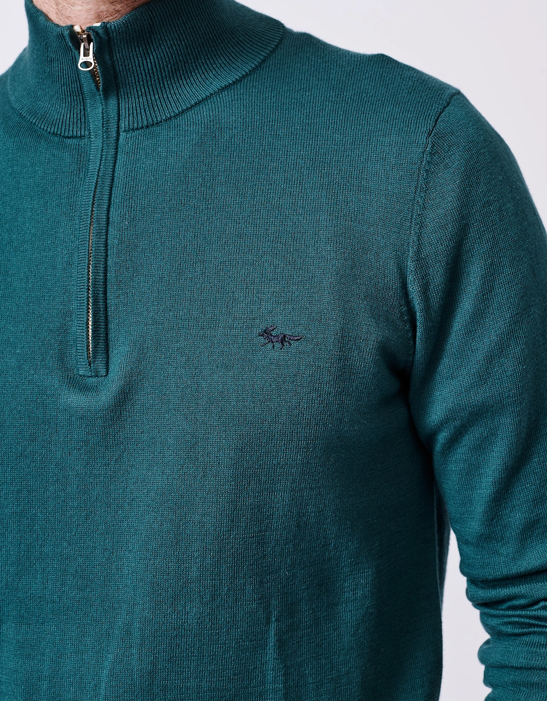 Daw Cotton Zip Neck
