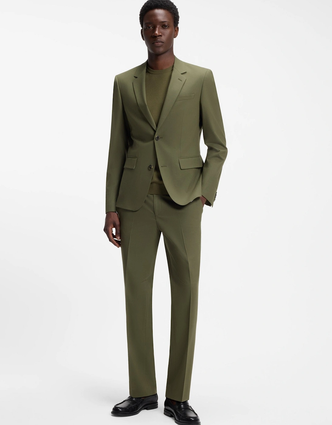 HUGO San Carl CV Sweater 388 Open Green