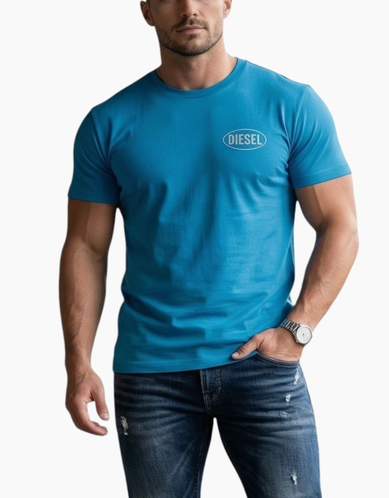 Diesel Mens T Shirts T-Adjust-V9 Graphic Logo Print