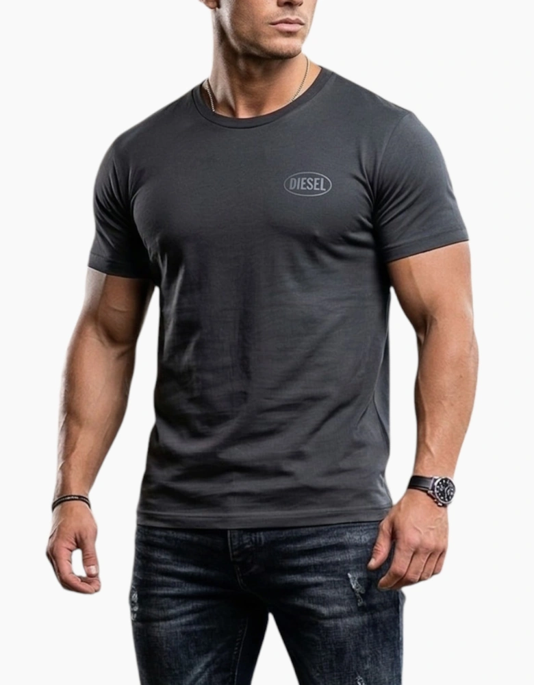Diesel Mens T Shirts T-Adjust-V9 Graphic Logo Print