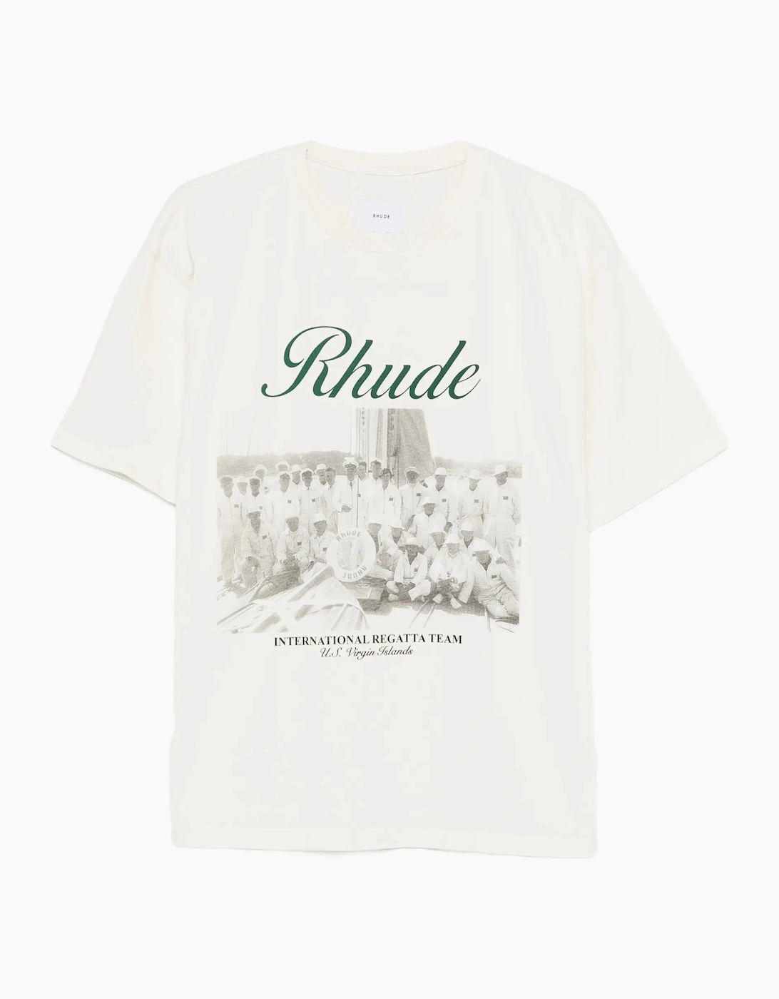 Rhude Men's Rhude Script Printed T-Shirt in Vintage White