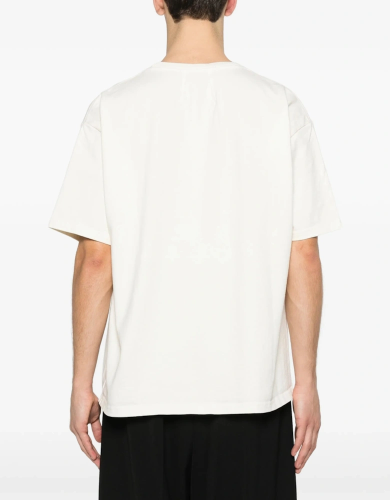 Rhude Script Printed T-Shirt in Vintage White