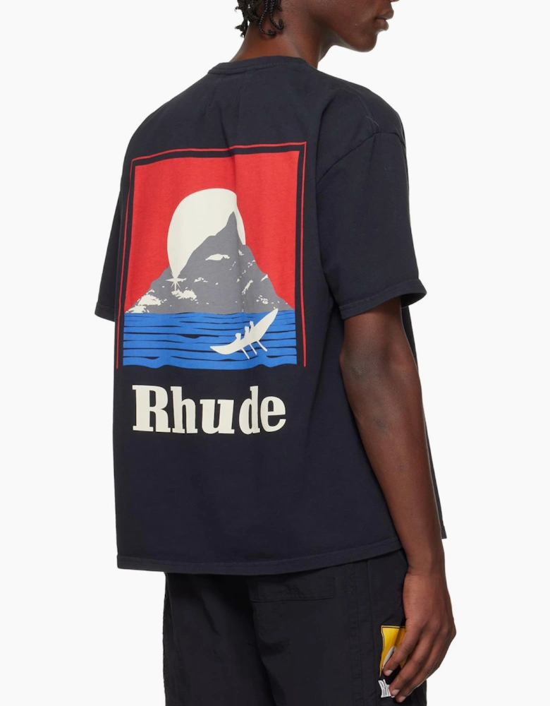 Rhude Moonlight Regatta T-Shirt in Washed Black
