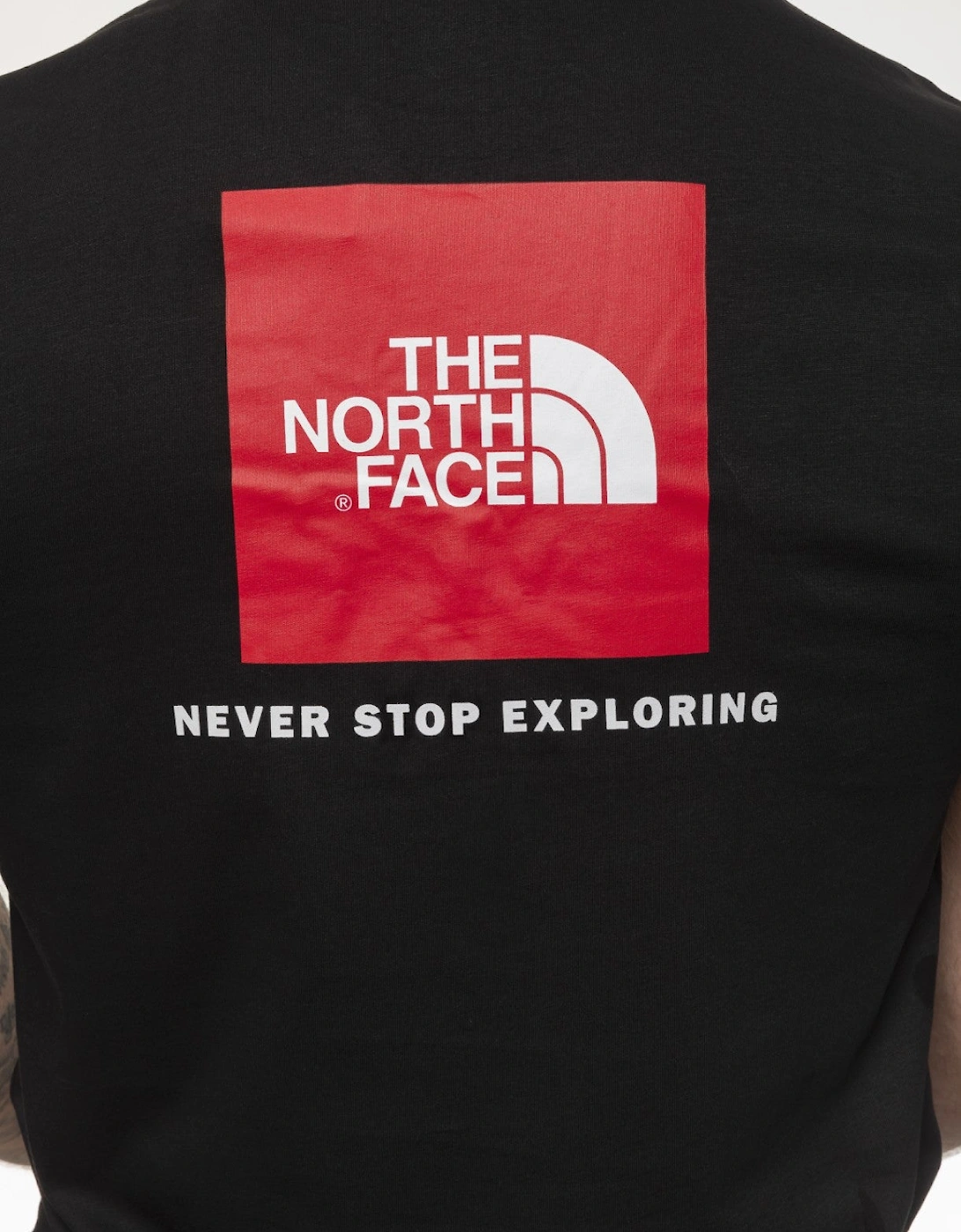 The North Face Mens Red Box Short Sleeve T-shirt in Black