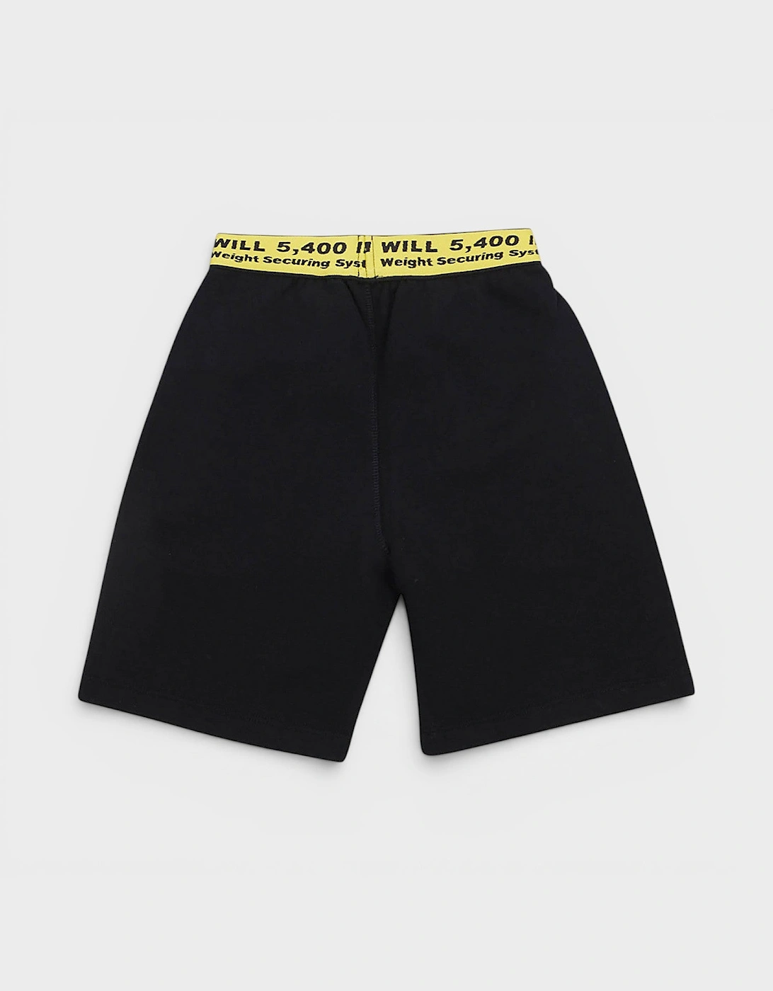 Off Industrial Sweatshort Black Yellow Kids