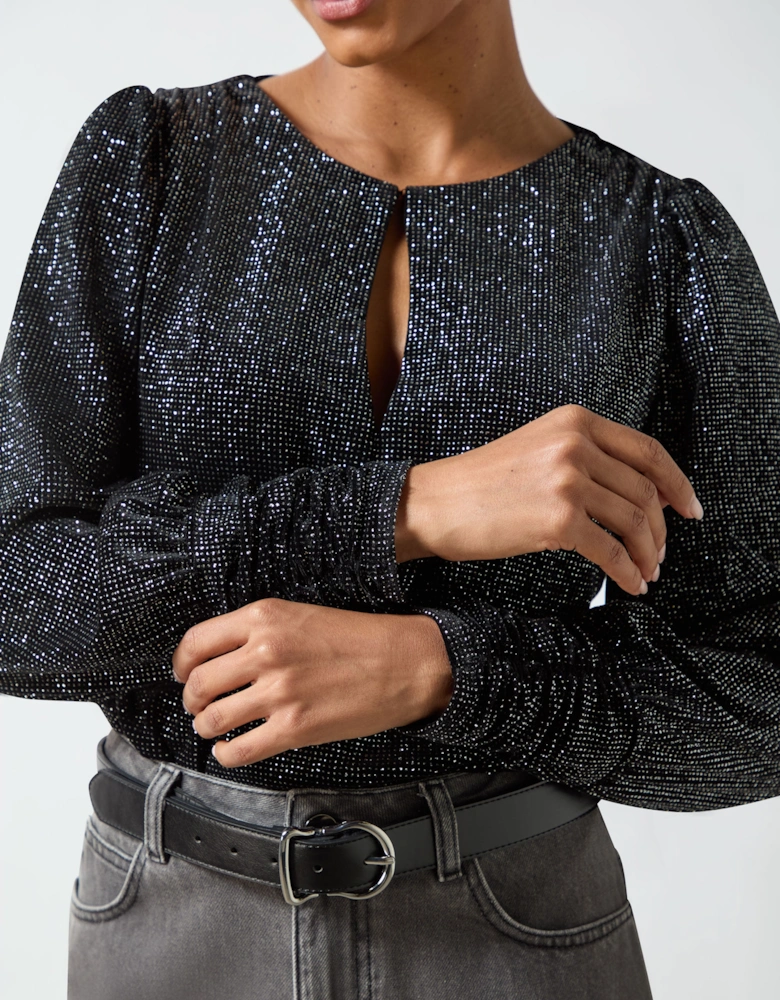 Black Velvet Sparkle Bodysuit
