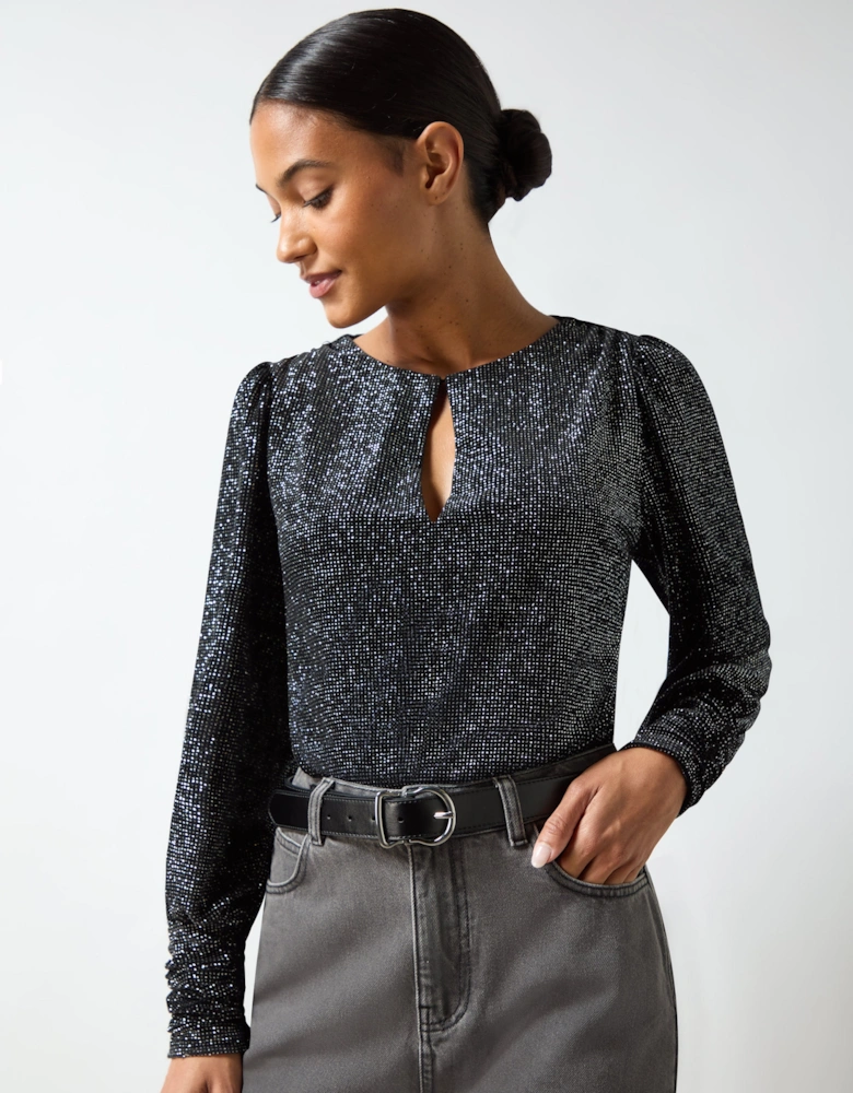 Black Velvet Sparkle Bodysuit