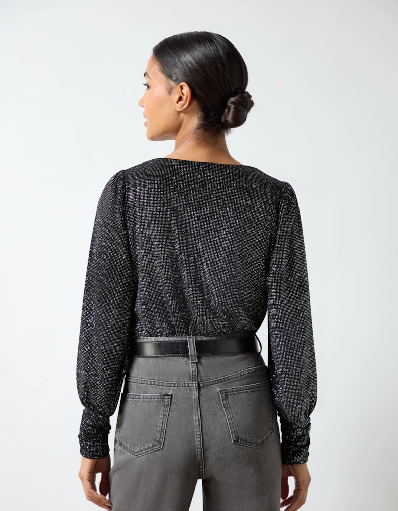 Black Velvet Sparkle Bodysuit