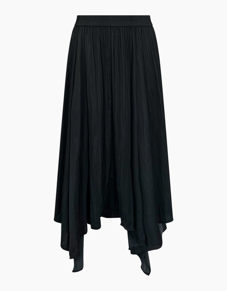 Black Plisse Full Skirt
