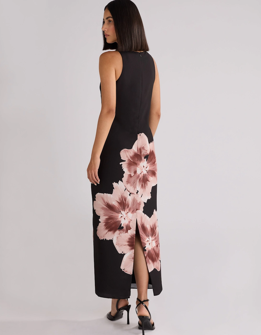 Camilla Mono Floral Print Racer Dress