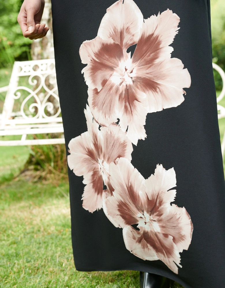 Camilla Mono Floral Print Racer Dress
