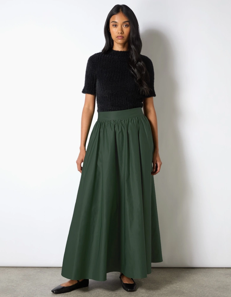 Black Fluffy Rib Top