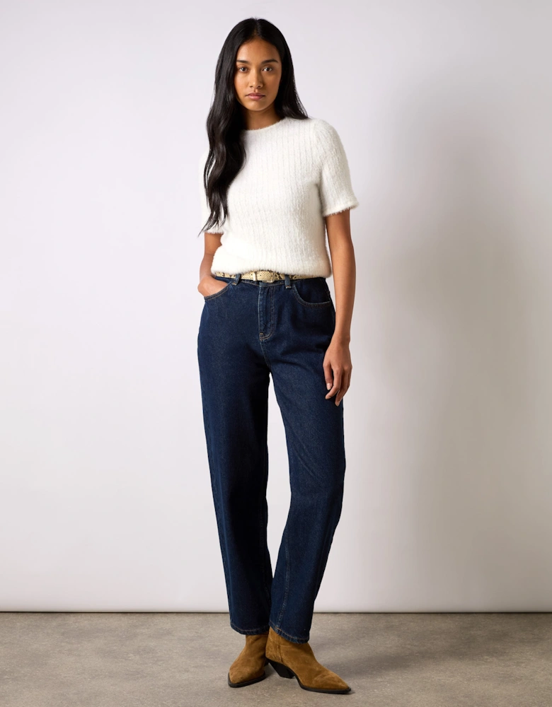 Ivory Fluffy Rib Top