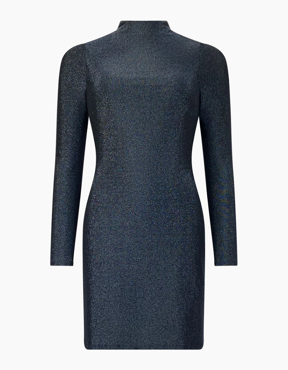 Darcy Navy Sparkle Jersey High Neck Mini Dress
