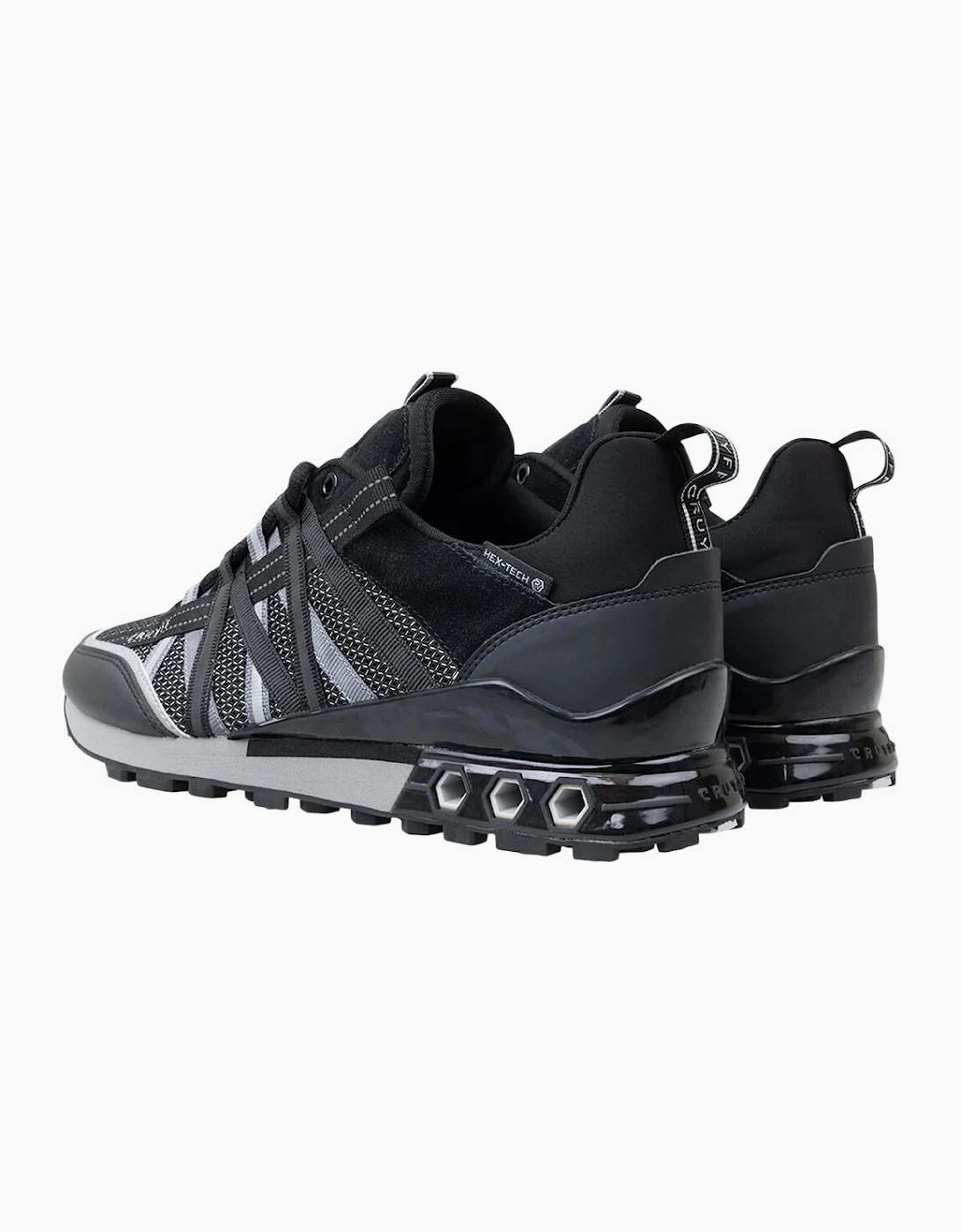 CRUYFF Mens Trainers Fearia Hex-Tech Lace Up black grey UK Size