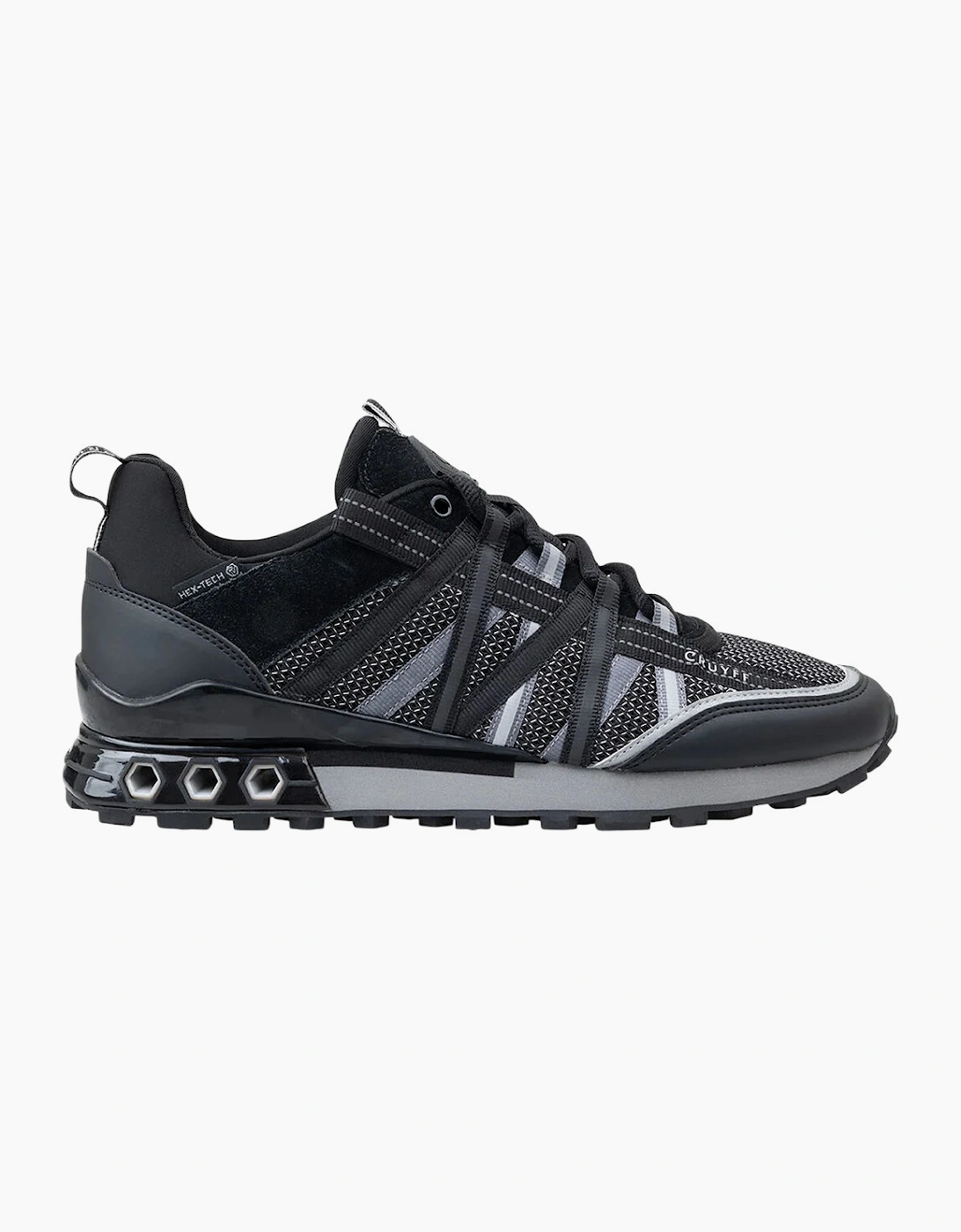 CRUYFF Mens Trainers Fearia Hex-Tech Lace Up black grey UK Size, 6 of 5