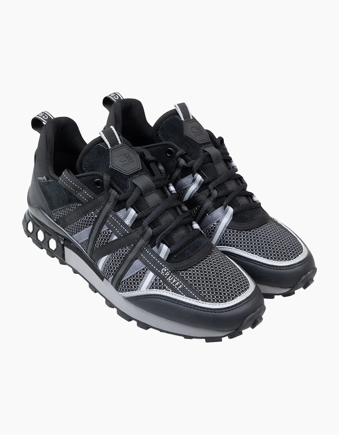 CRUYFF Mens Trainers Fearia Hex-Tech Lace Up black grey UK Size