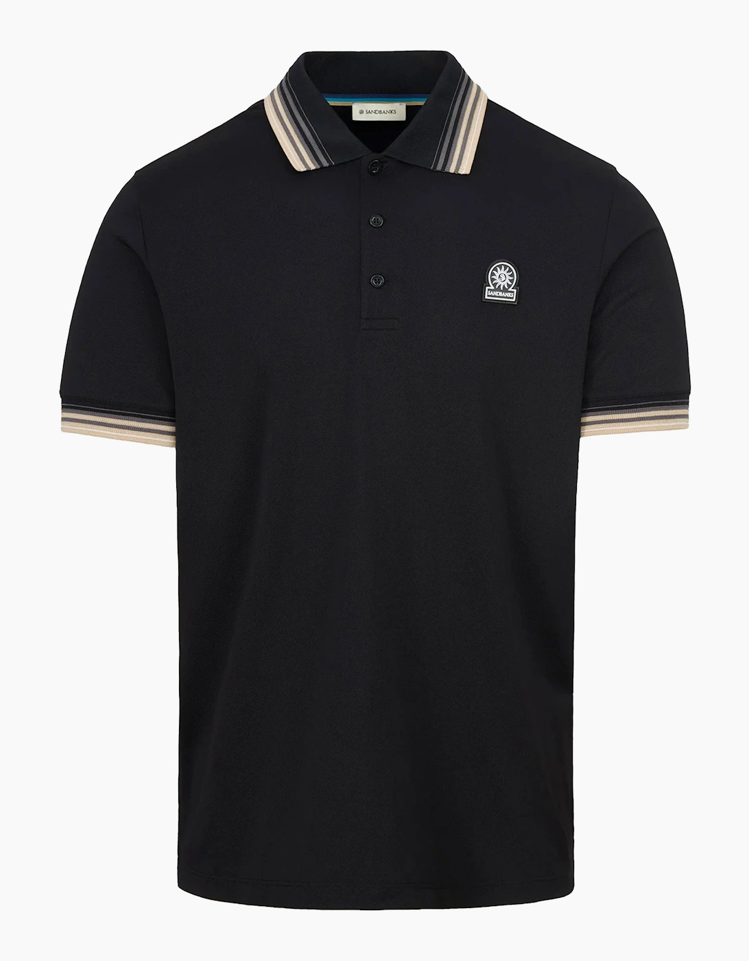 SANBANKS GRADIENT RIB POLO BLACK, 5 of 4