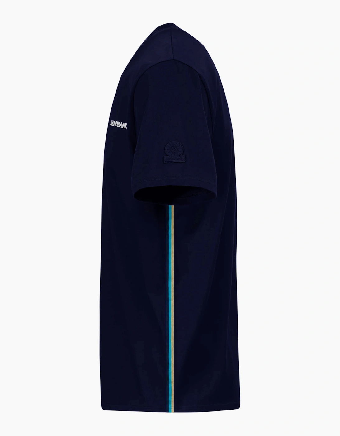 SANDBANKS SIDE STRIPE T-SHIRT NAVY