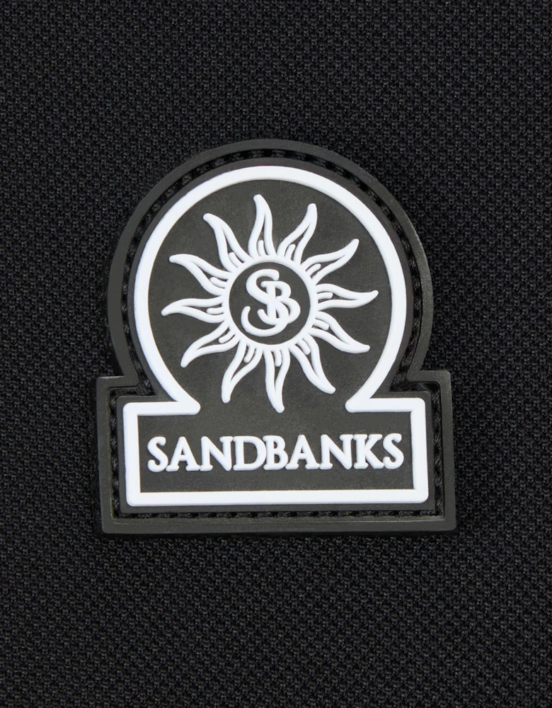 SANBANKS GRADIENT RIB POLO BLACK