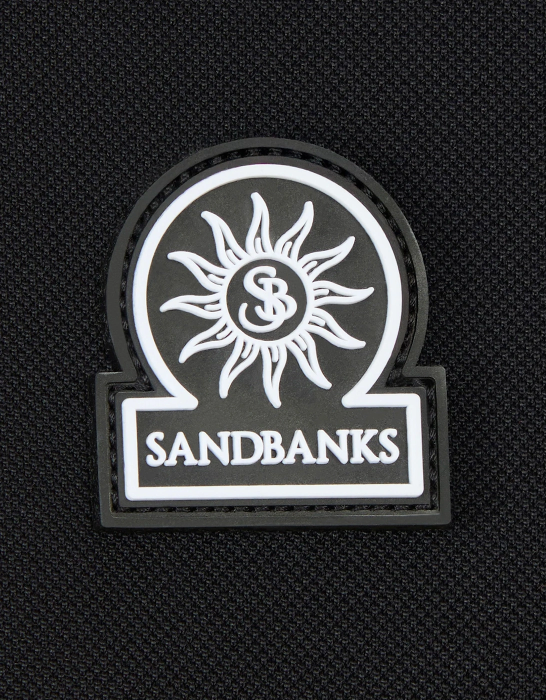 SANBANKS GRADIENT RIB POLO BLACK
