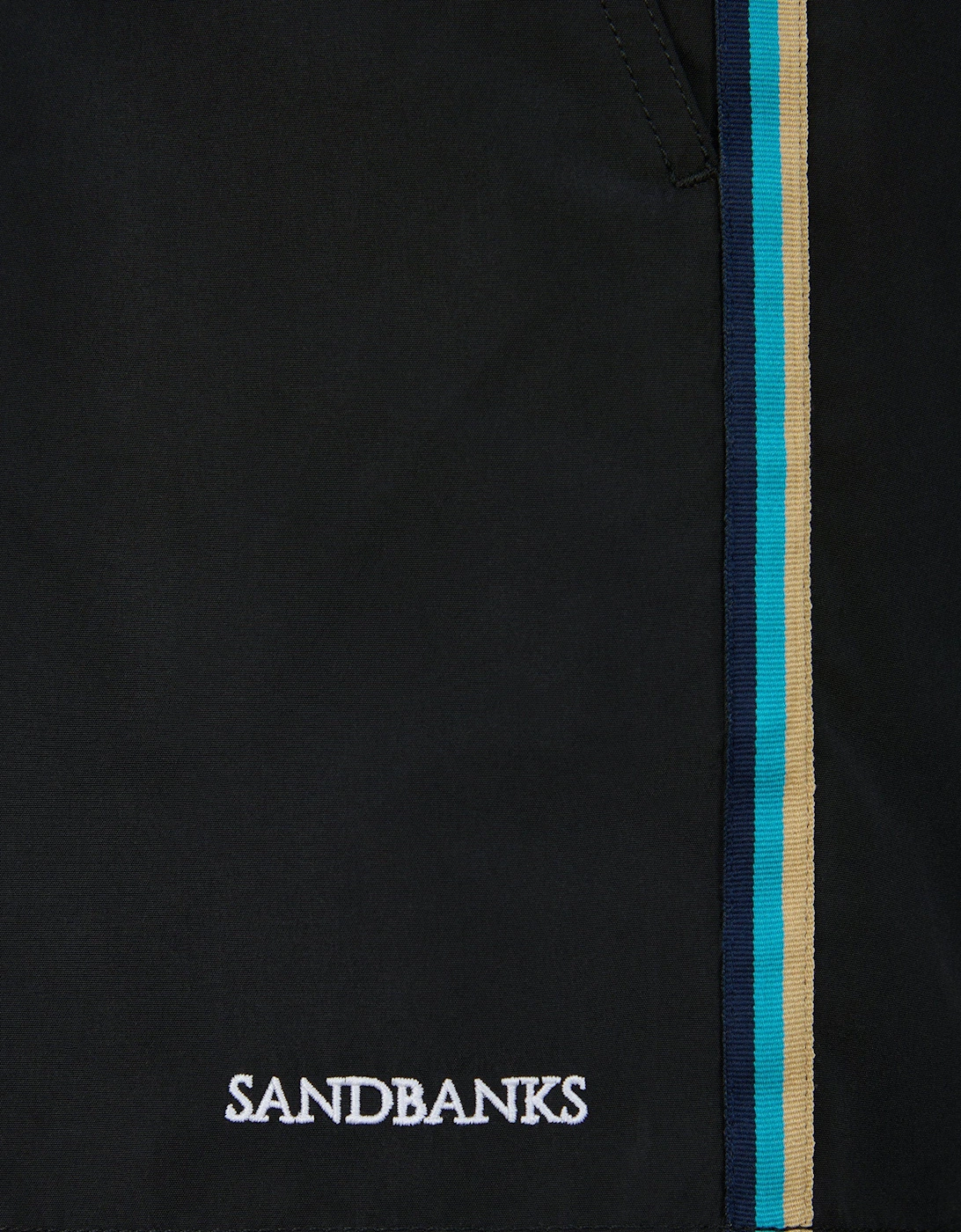 SANDBANKS SIDE STRIPE SWIM SHORT BLACK