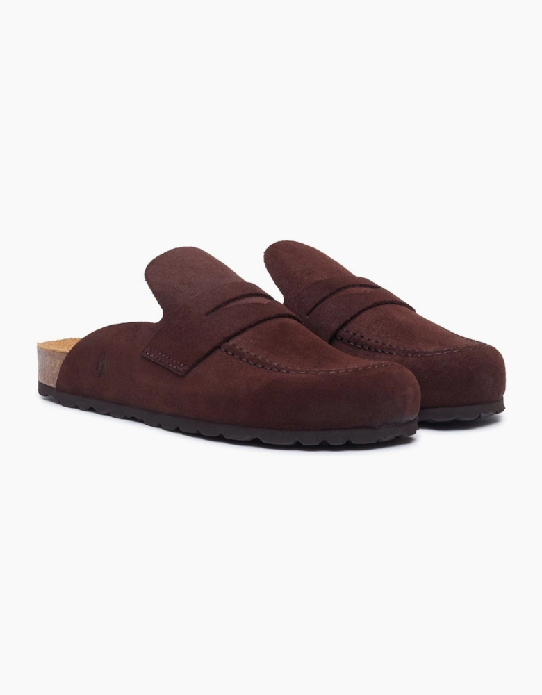 Hush Puppies Briar Closed Toe Suede Women's CHOCOLATE Mules