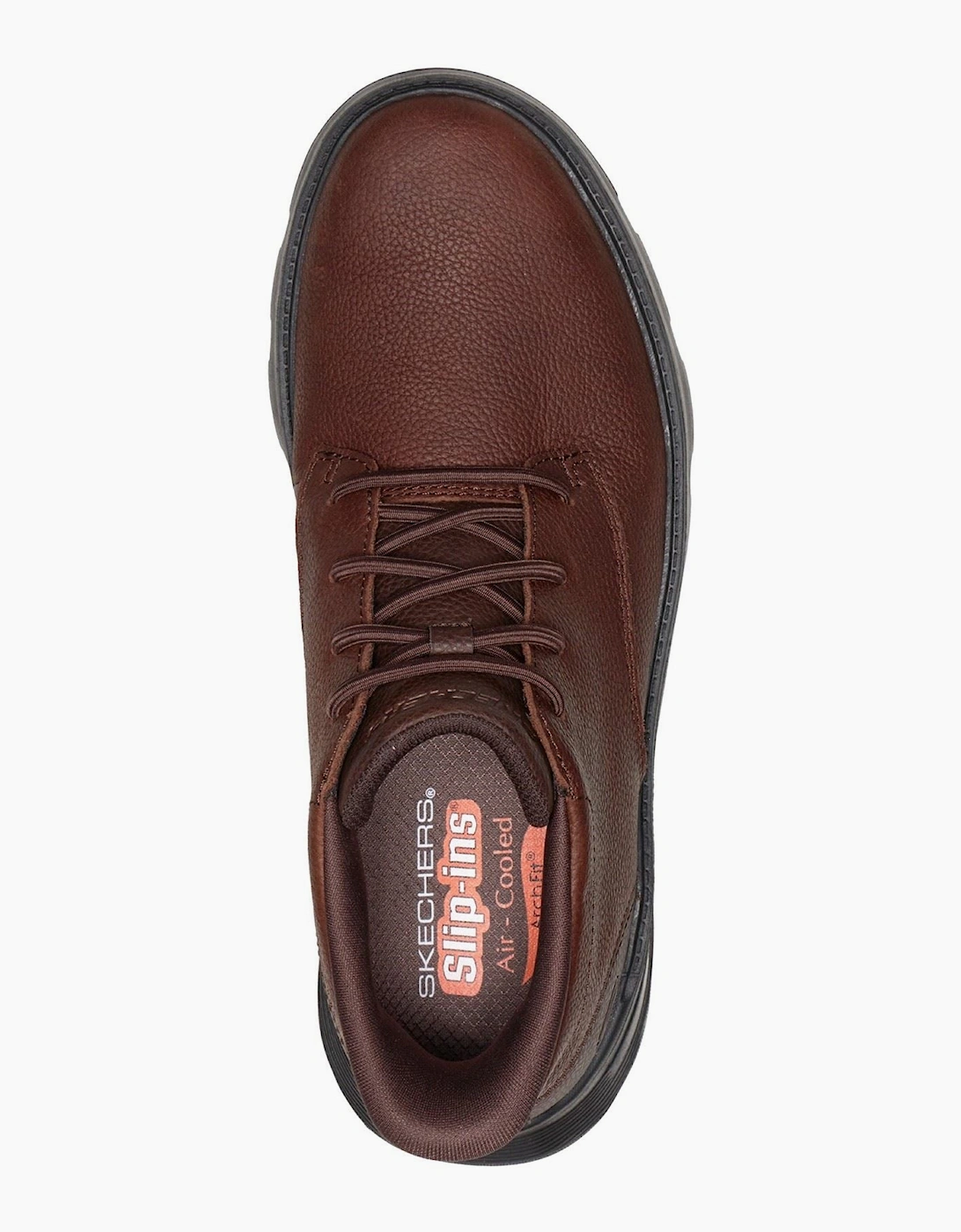 Skechers Arch Fit Garza Ridley Leather Men's Brown Ankle Boots