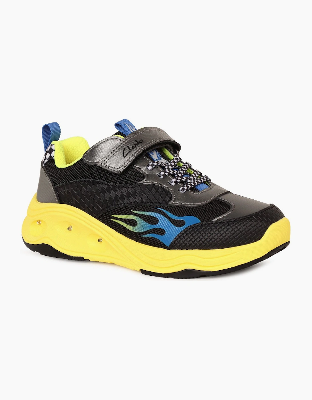 Clarks Boys Black  Gleam Go K Infant Trainers - Size 12/G (Wide) Kids