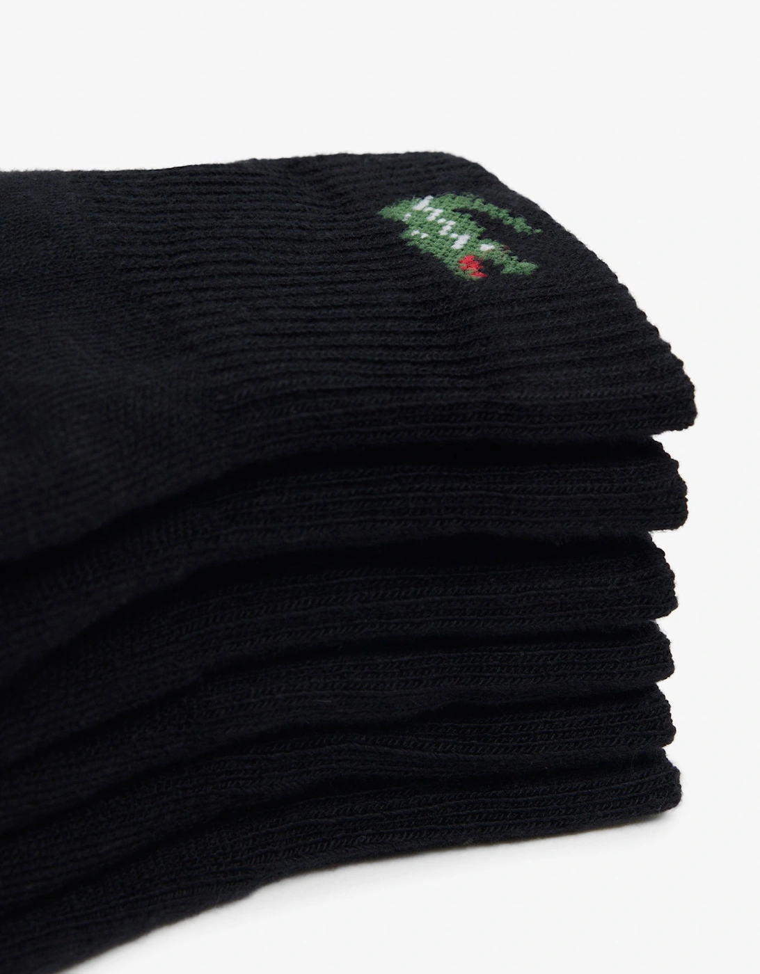 Lacoste 3-Pack Mid-Length Mens Sport Socks - Black 031