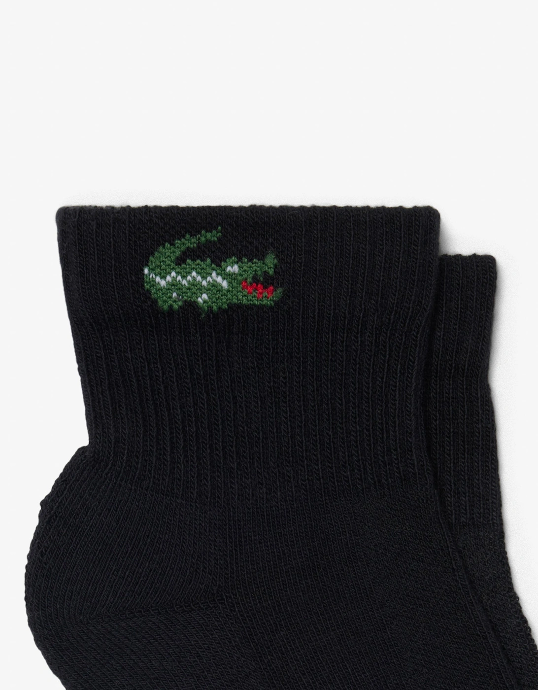 Lacoste 3-Pack Mid-Length Mens Sport Socks - Black 031