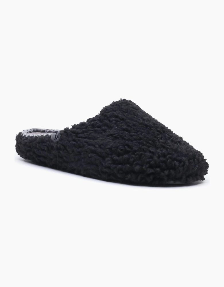 Hush Puppies Good Teddy Polyester Men's BLACK Slippers
