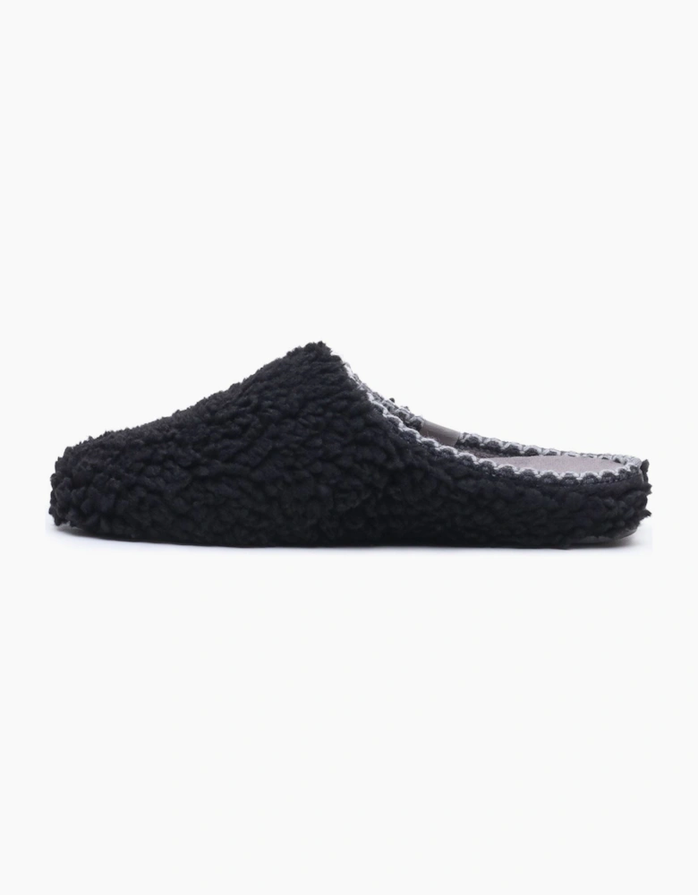 Hush Puppies Good Teddy Polyester Men's BLACK Slippers