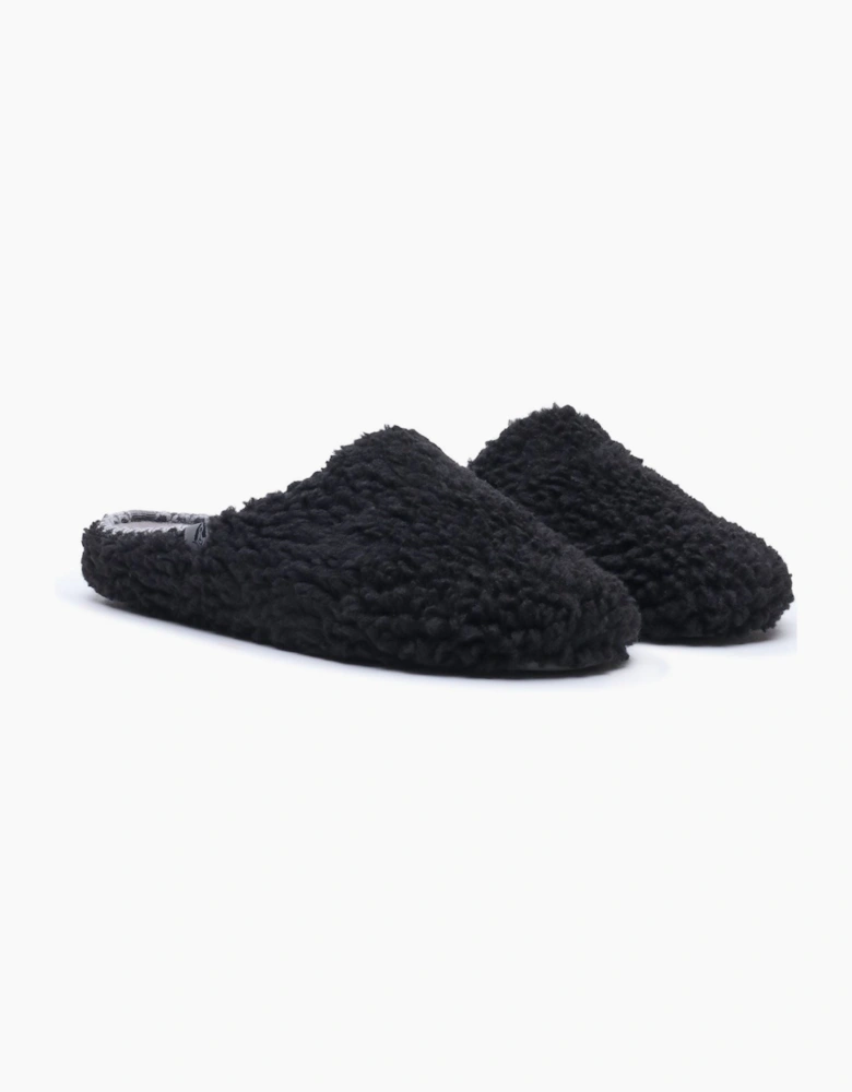 Hush Puppies Good Teddy Polyester Men's BLACK Slippers