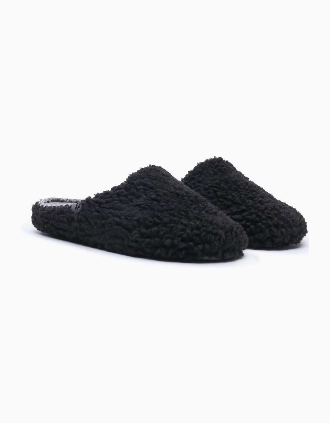 Hush Puppies Good Teddy Polyester Men's BLACK Slippers