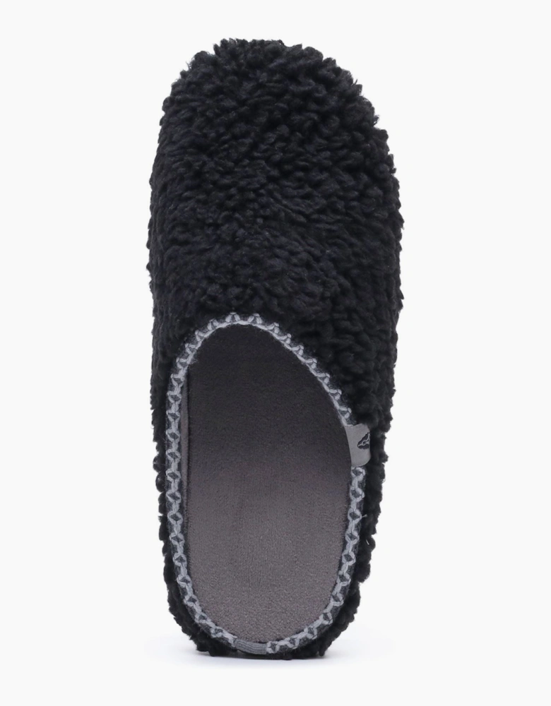 Hush Puppies Good Teddy Polyester Men's BLACK Slippers